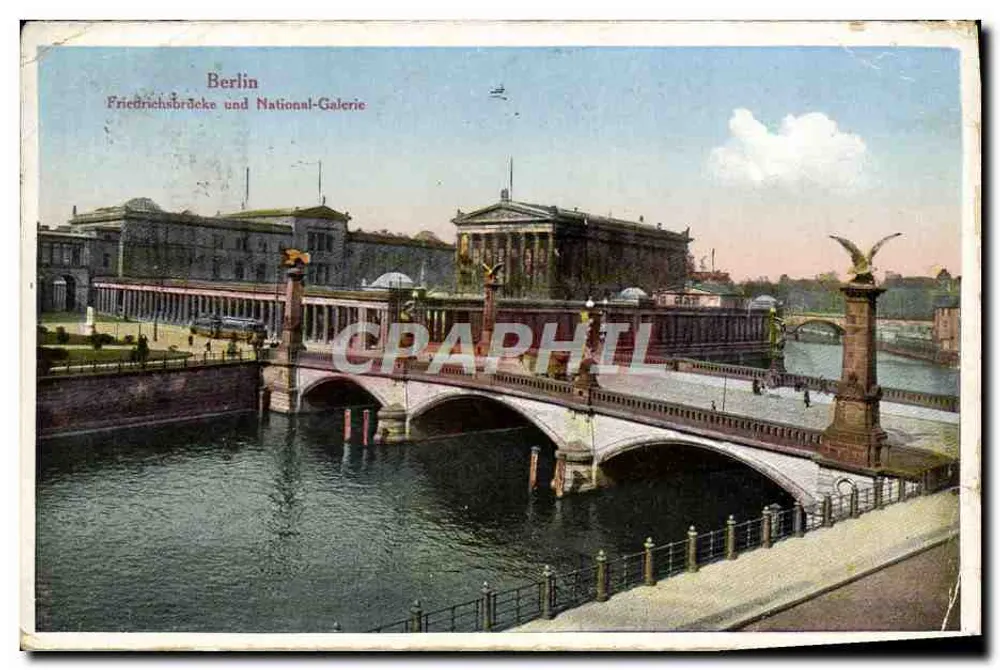 Berlin — Friedrichsbrücke und Nationalgalerie — Berliner Verlag - Vorderseite