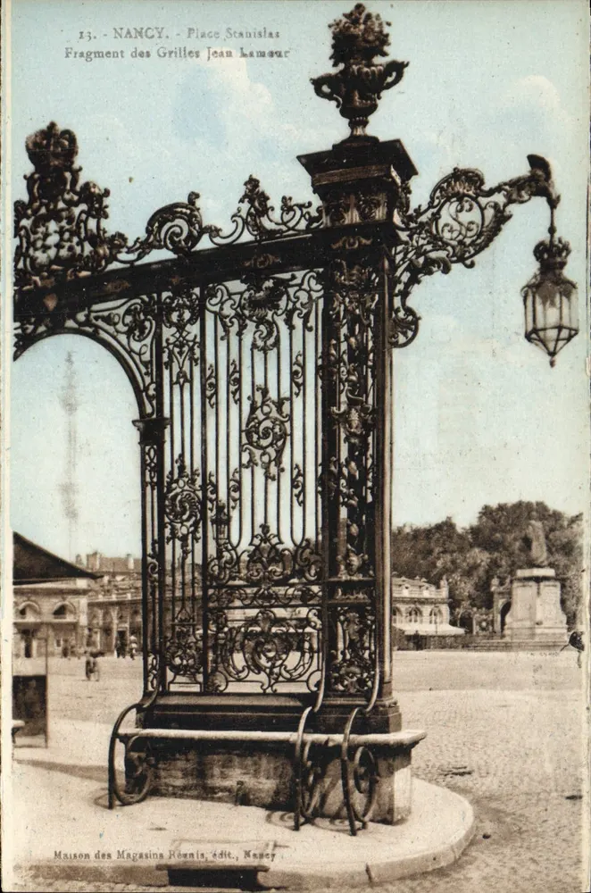 Nancy - Place Stanislas - Fragment der Grilles von Jean Lamour - Vorderseite