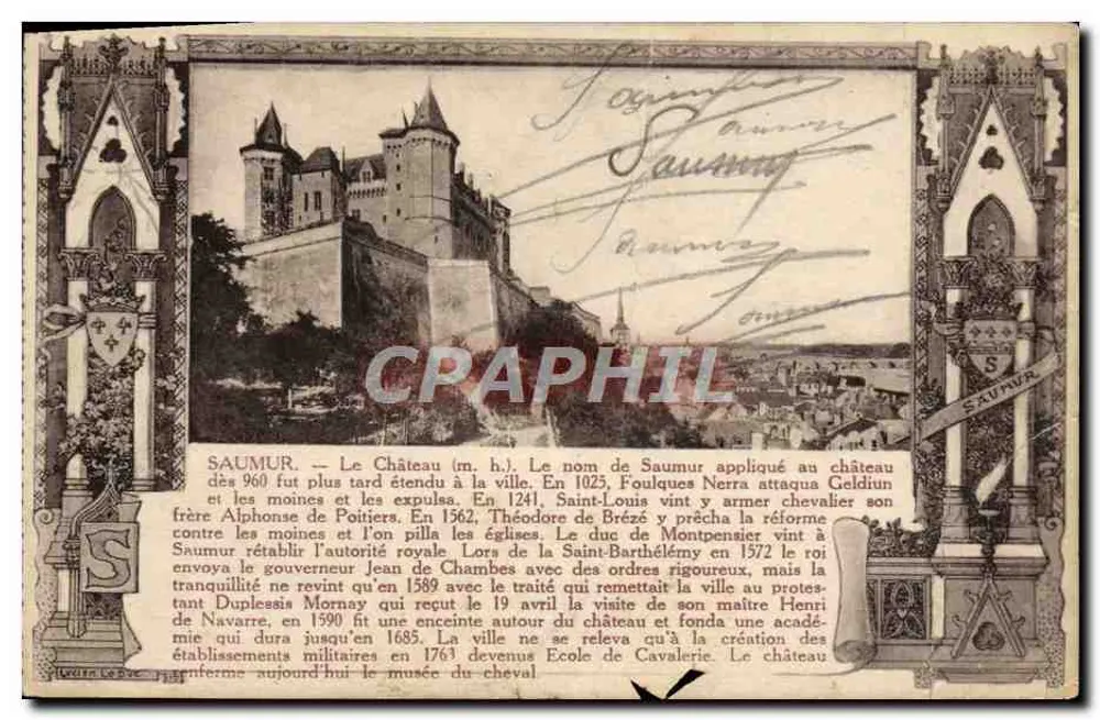 Saumur — Le château (m. h.) — éditeur S.AUMUR, n°5 - Vorderseite