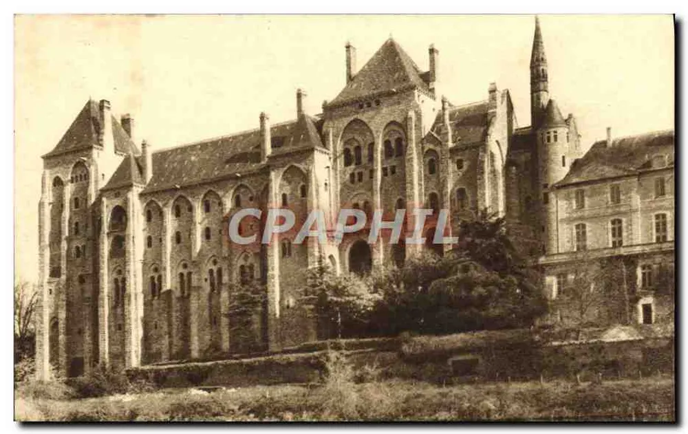 Das Kloster Solesmes (Sarthe) — Die Gebäude von 1896, gesehen von der Île Saint-Clément — Edition des Klosters Solesmes - Vorderseite