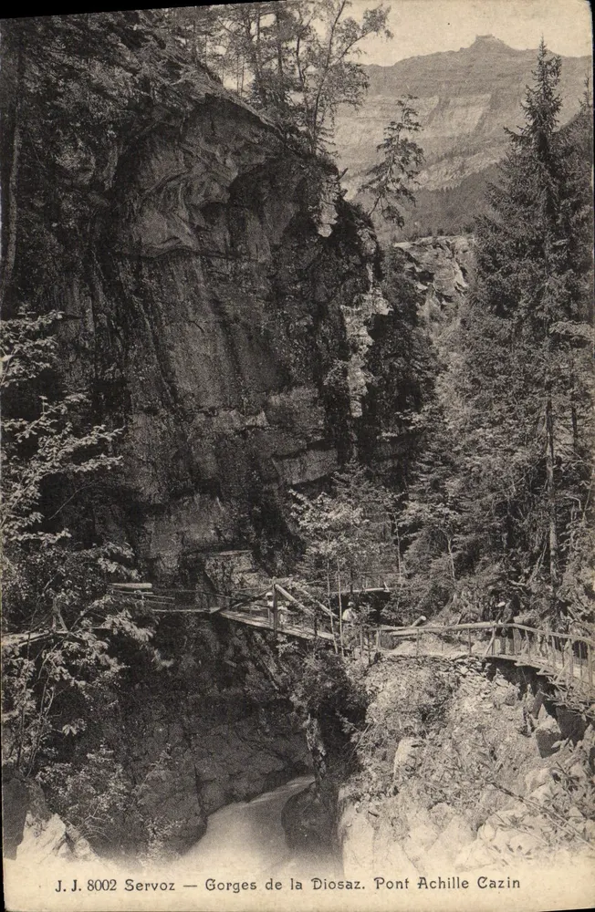 Gorges da Diosaz — Ponte Achille Cazin — J.J. 8002 Servoz - Frente