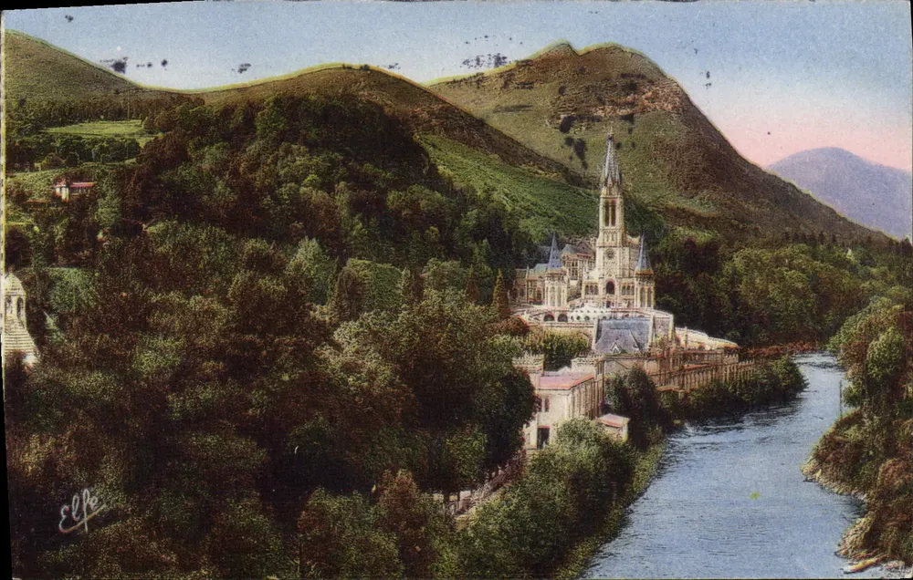 Lourdes — O Gave e a Basílica — Edições Toulouse Frères, n°191 - Frente