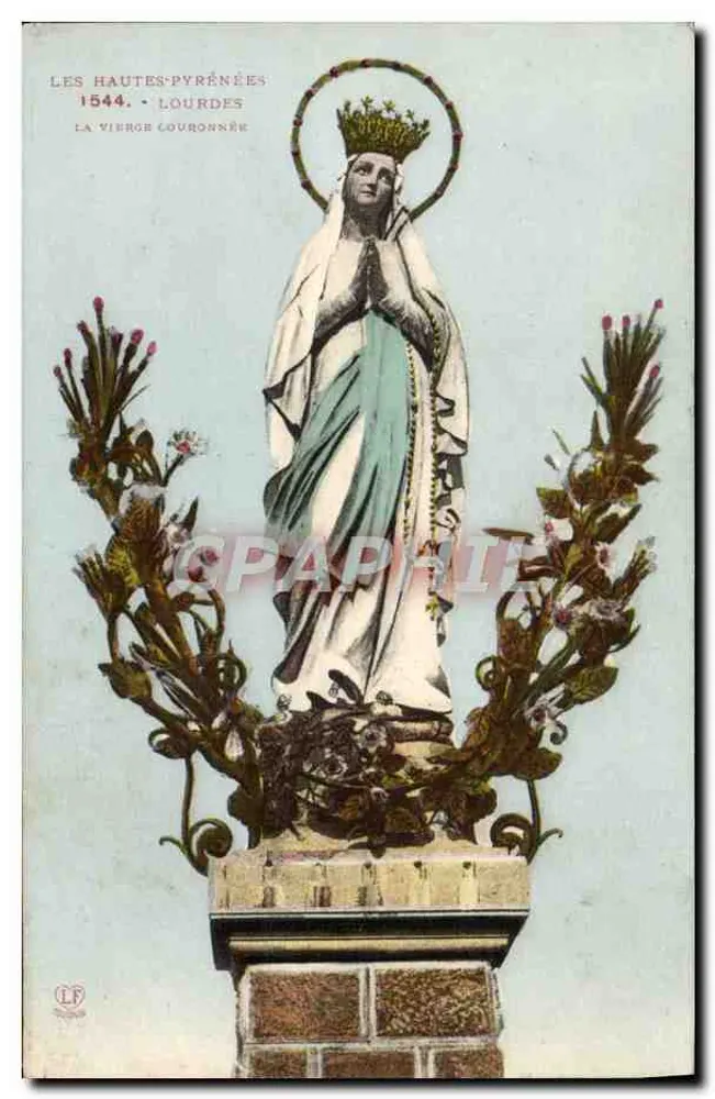 Lourdes — A Virgem Coroada — Editor Labouuche frères - Frente