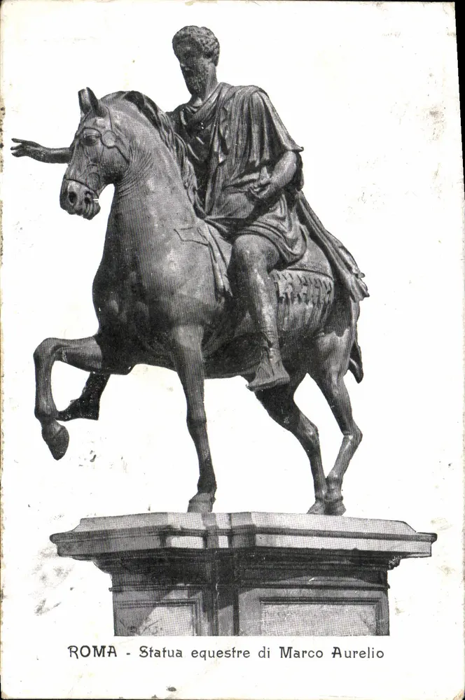 Roma - Estátua equestre de Marco Aurélio — editor desconhecido, número de série não visível - Frente