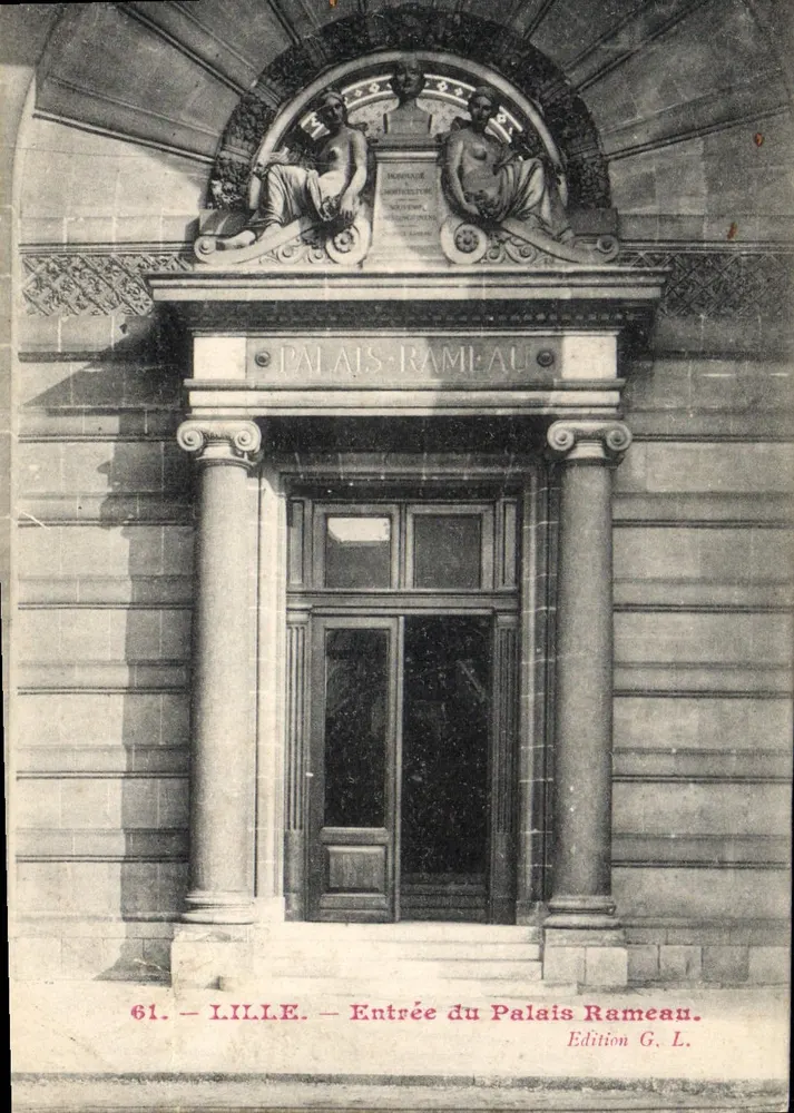 LILLE — Entrada do Palácio Rameau — Edição G. L. - Frente