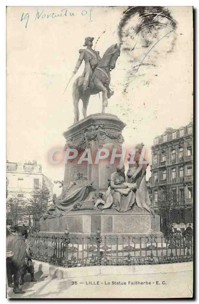 LILLE - A Estátua Faidherbe - E. C. - n°25 - Frente