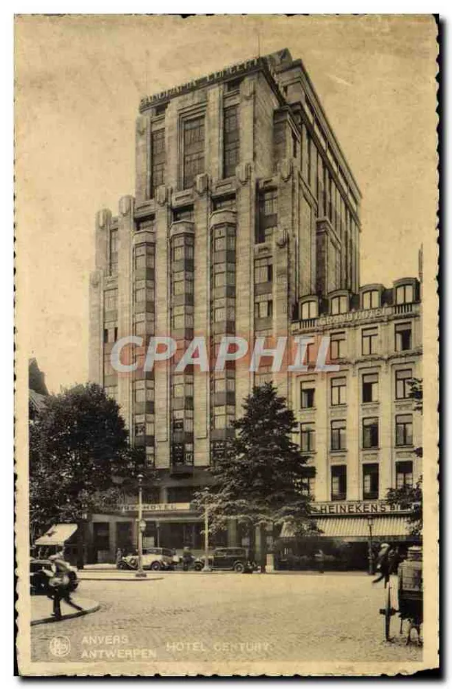 Anvers / Antwerpen — Hotel Century — Uitgever Ern. Thill, Baucq's - Voorkant
