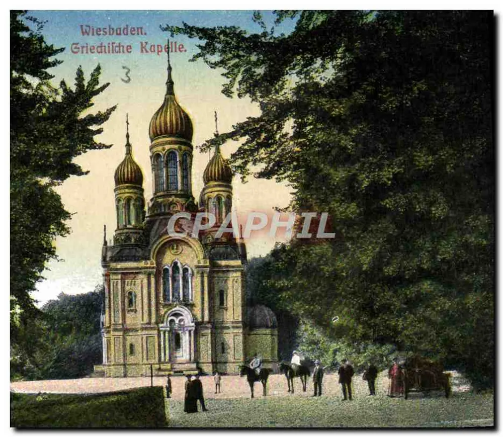 Wiesbaden — Grecque Kapelle (église orthodoxe) — éditeur Wiesbaden, n°3 - Frente