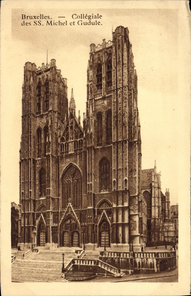 Brüssel — Kollegiatkirche der hl. Michael und Gudule - Vorderseite