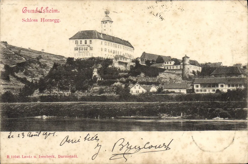 Gundelsheim — Castello di Hornegg — Lautz u. Isenbeck, Darmstadt - Recto