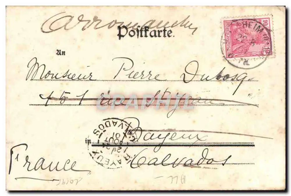 Gundelsheim — Castello di Hornegg — Lautz u. Isenbeck, Darmstadt - Verso