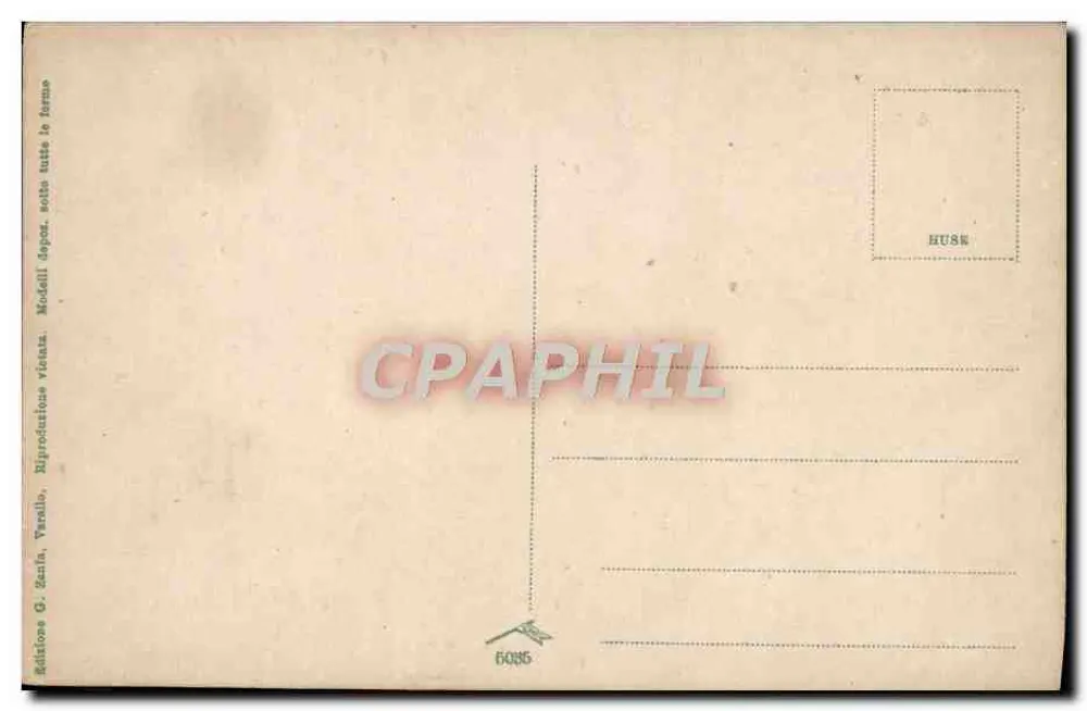 Tal der Valsesia — Blick von der Bocchetta del Corno Bianco (m. 3320) — Edition G. Zanin, n° 6085 - Rückseite