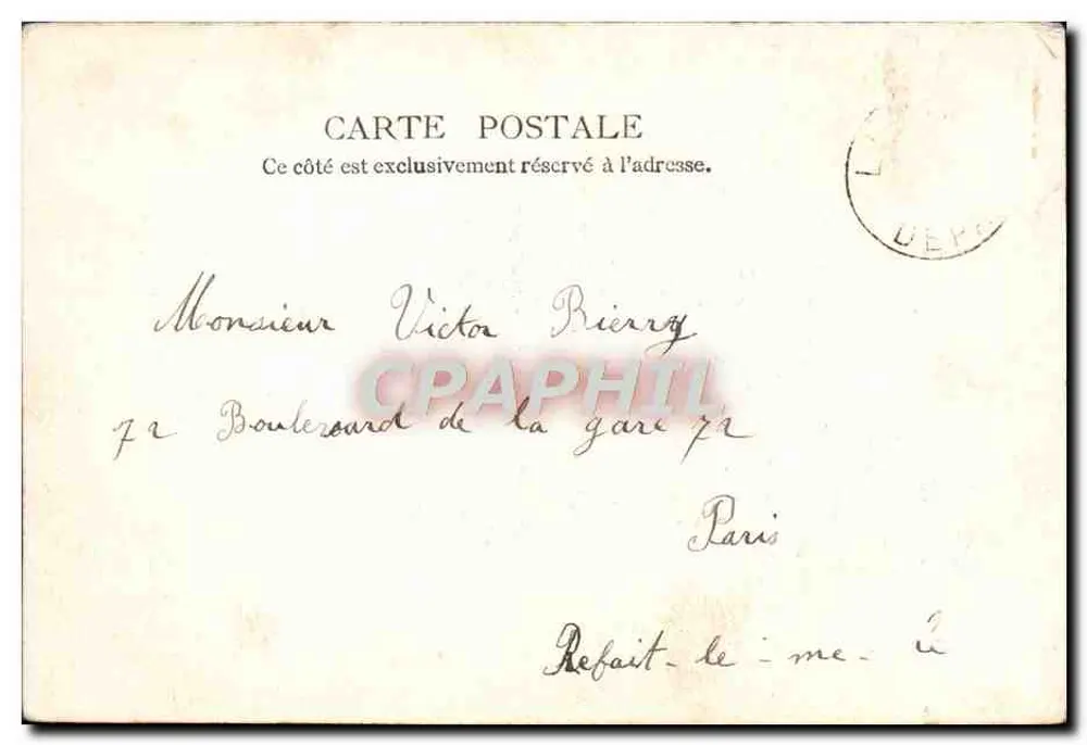 LIEGE — Asilo da Velhice — A.H.-J. - Verso