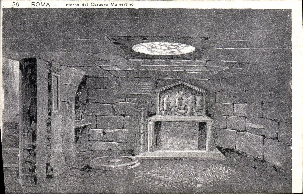 Roma — Interno dos Carcere Mamertino — Cartolina Postal Italiana n°39 - Frente
