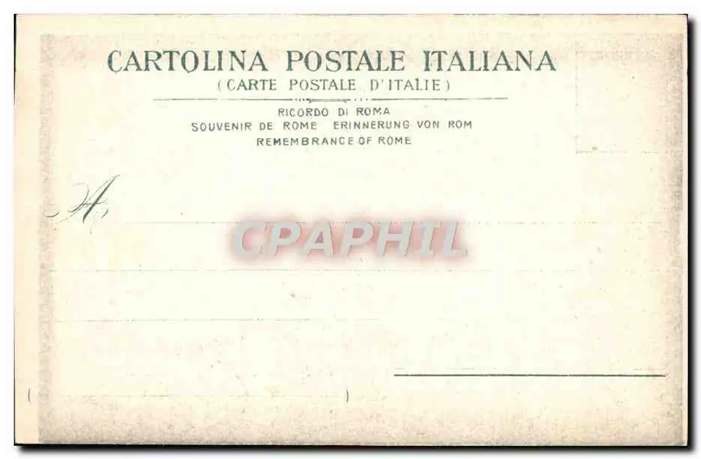 Roma — Interno dos Carcere Mamertino — Cartolina Postal Italiana n°39 - Verso