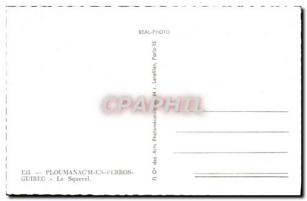 Le Squevel — Ploumanac'h-en-Perros — editor Letellier, Paris - Verso