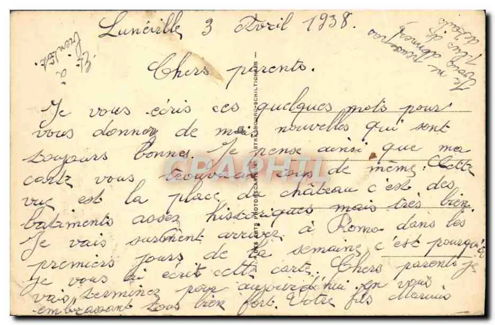 Lunéville — O Castelo — editor P. 42 - Verso