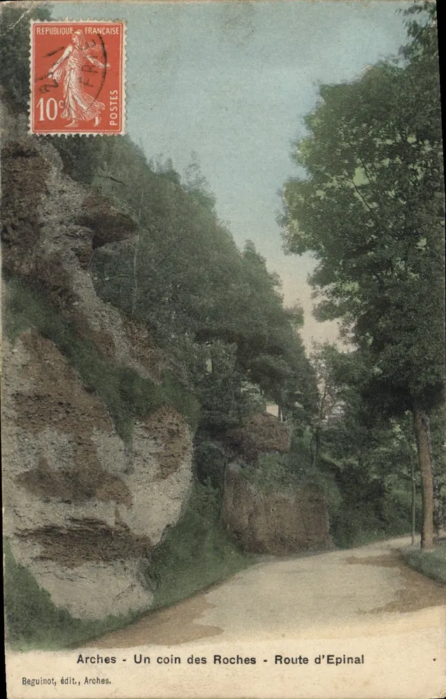 Arches - Ein Stück der Felsen - Route d'Epinal — Beguinoit, Verlag, Arches - Vorderseite