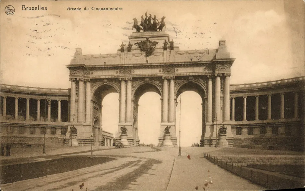 Arcada do Cinquentenário — Bruxelas — Ed. Nebs, Série Bruxelas No. 186 - Frente