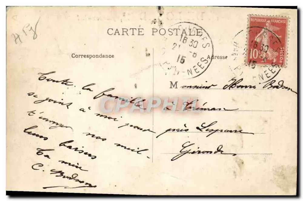 Lourdes — vue du sanctuaire et du chemin de la grotte — éditeur imprimeur non visible - Verso