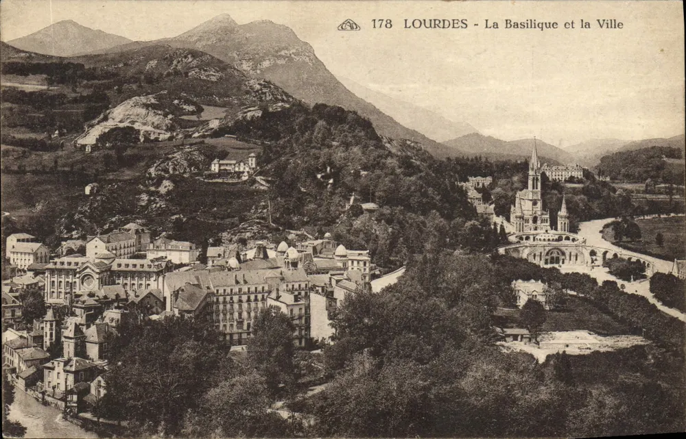 Lourdes — Die Basilika und die Stadt — anonymer Verlag, Seriennummer 178 - Vorderseite