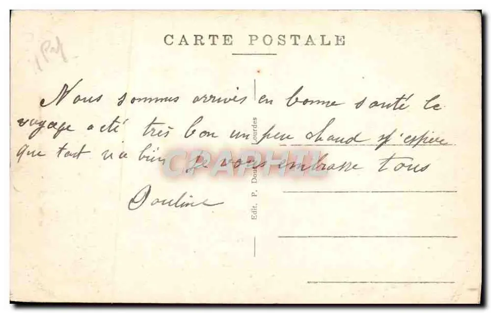 Lourdes - A Grotta Milagrosa — P.D. n°26 - Verso