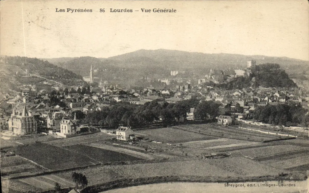 Lourdes — Vista Geral — Streygcol, edição Limôges-Lourdes - Frente