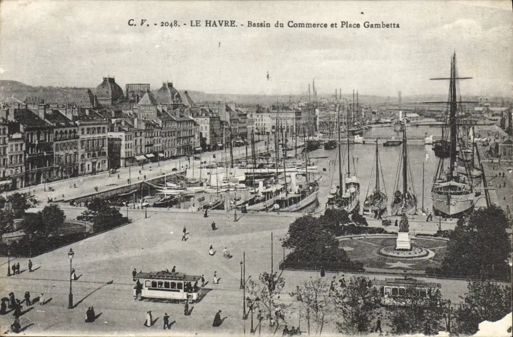 Le Havre - Bassin du Commerce und Place Gambetta — C.V. 2048 - Vorderseite