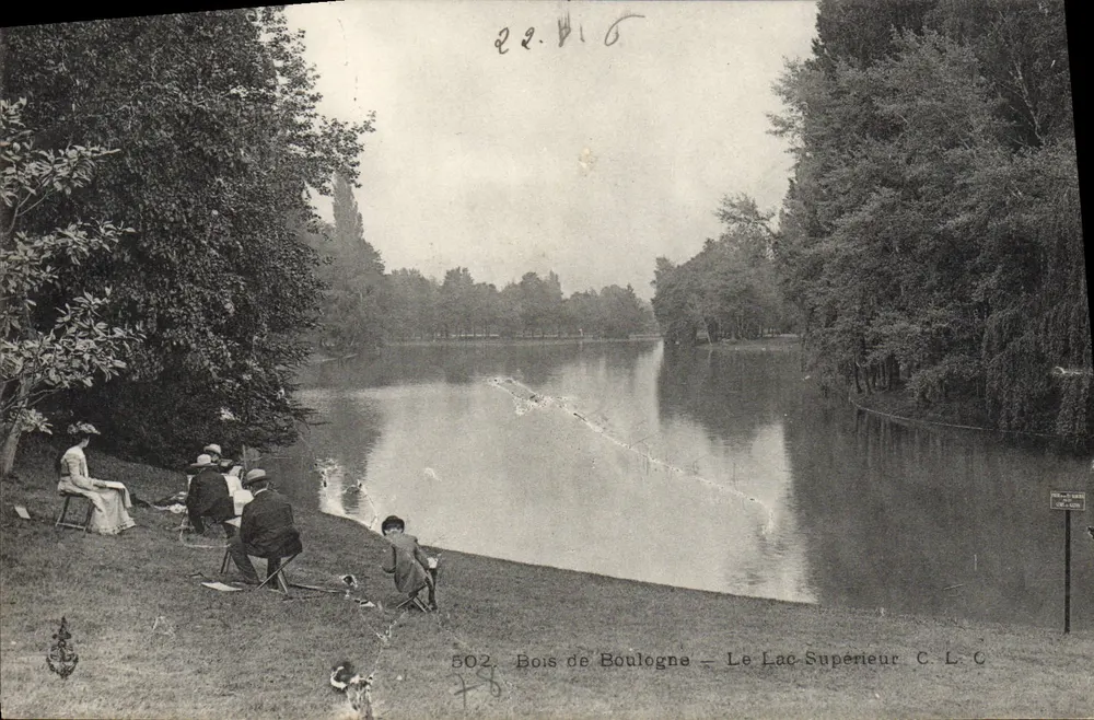 Bois de Boulogne — Le Lac Supérieur — C L C — n°502 - Vorderseite