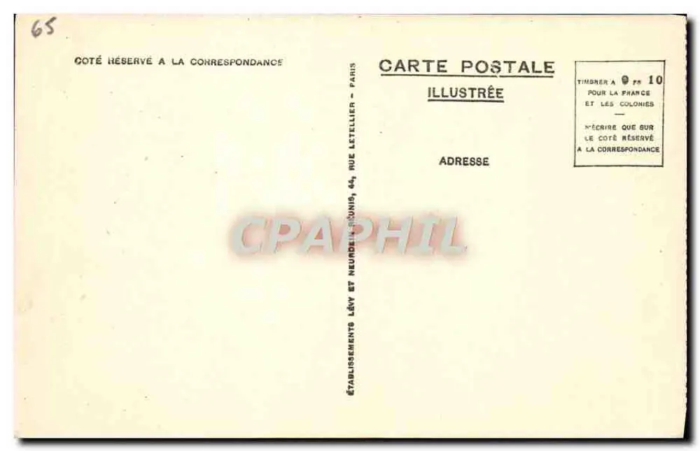 Lourdes - Castelo-Forte — Editor Letellier, n° 22 - Verso