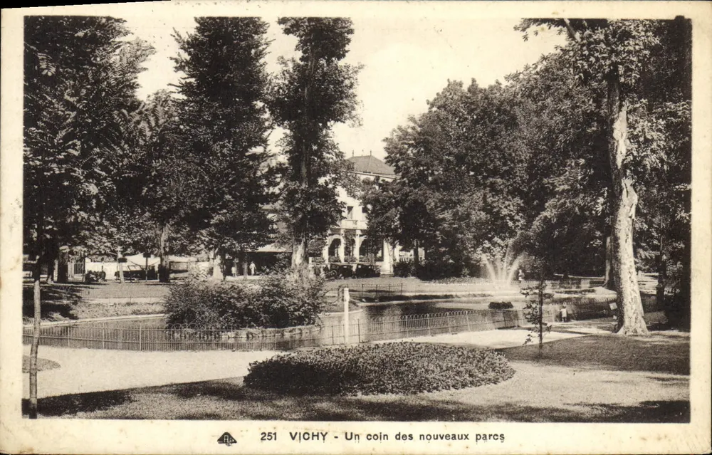 Vichy - Ein Eckbereich der neuen Parks — Verlag Vichy, n° 251 - Vorderseite