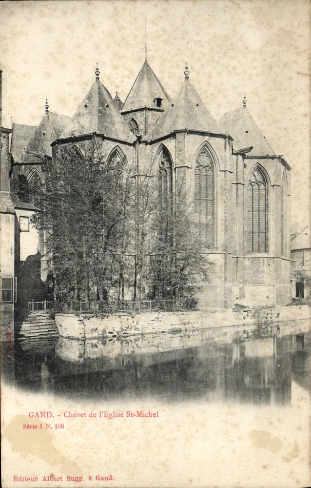 Gand — Kirchenschiff der Kirche St-Michel — Verlag Albert Sugg, Gand, Nr. 198, Serie 1 - Vorderseite