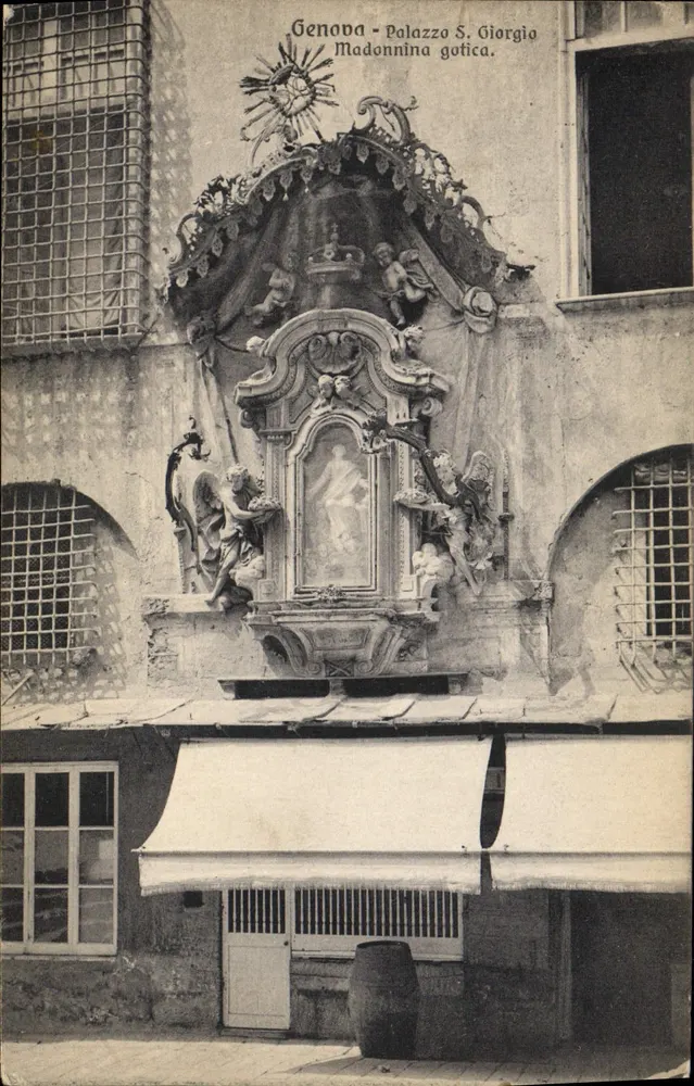 Genova - Palazzo S. Giorgio Madonnina gotica — Edit. Brunner & C., Como. Stab. eliografico italiano. - Vorderseite