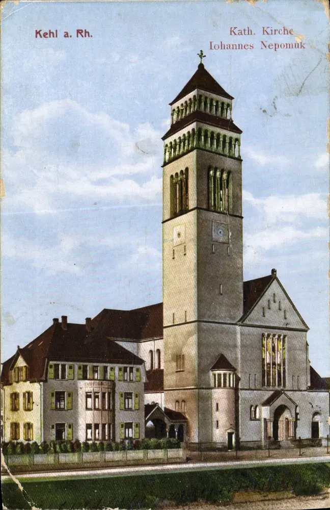 Kehl a. Rh. — Kath. Kirche Johannes Nepomuk — éditeur non visible - Vorderseite