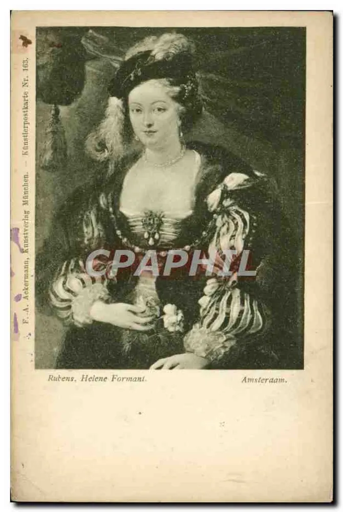 Helene Formani — Portrait par Rubens — éditeur F.A. Ackermann, München, n° 163 - Frente