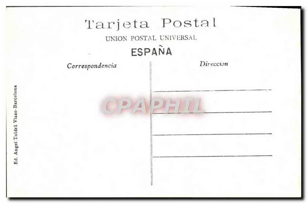 Barcelona, Catedral, Fachada — A.T.V. — 261 — Éd. Angel Toldrá Viazó - Verso