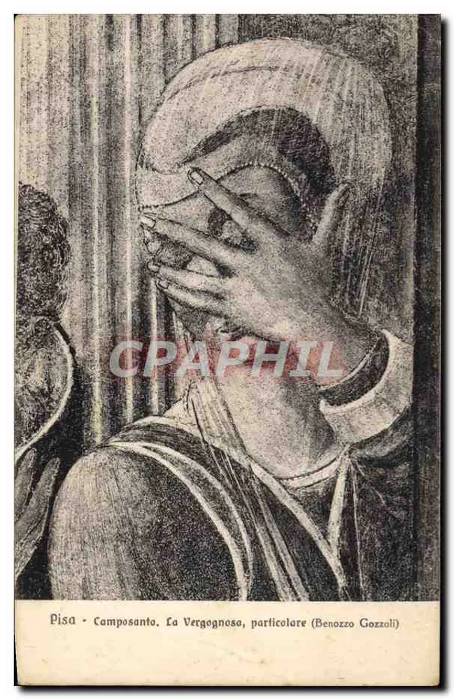 Pisa - Camposanto. La Vergognosa, Detail (Benozzo Gozzoli) - Vorderseite