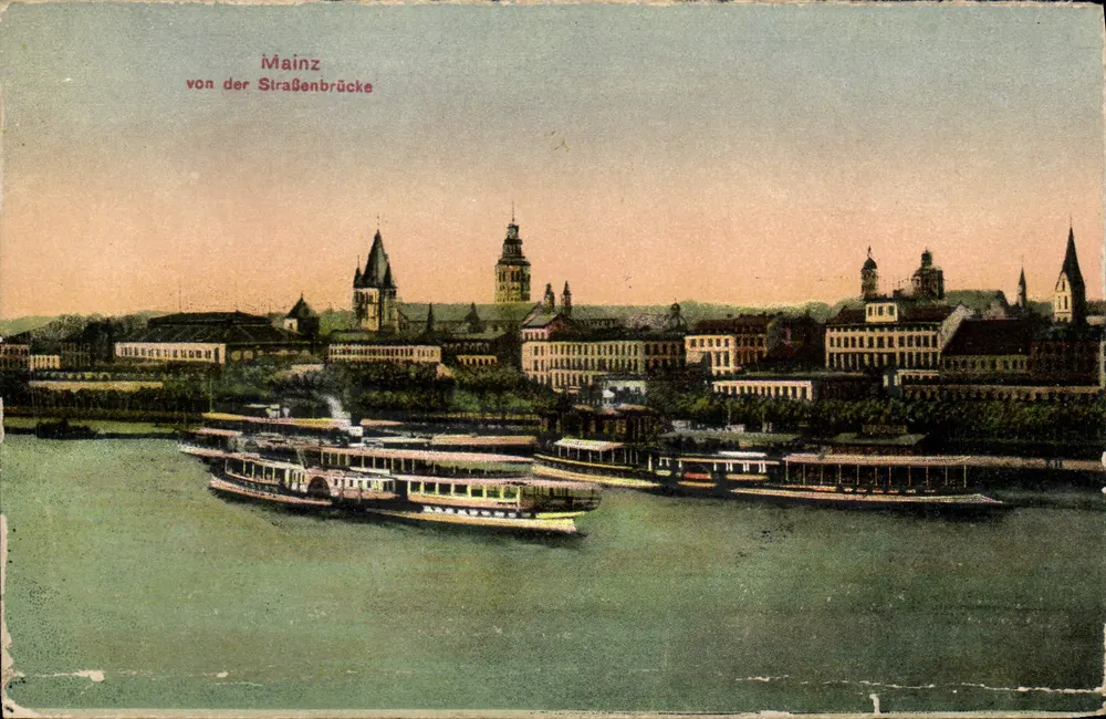 Mainz — uitzicht vanaf de Straßensbrücke — n°73419 - Voorkant