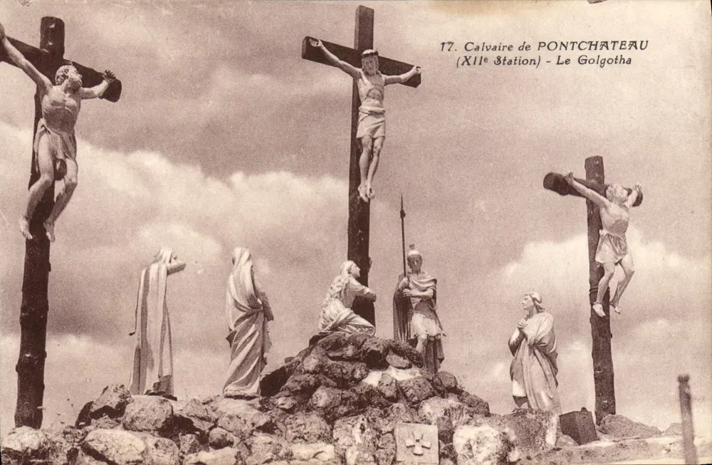 Calvário de Pontchâteau — XIIª Estação — O Golgotha — J. Nozaïs, Nantes - Frente
