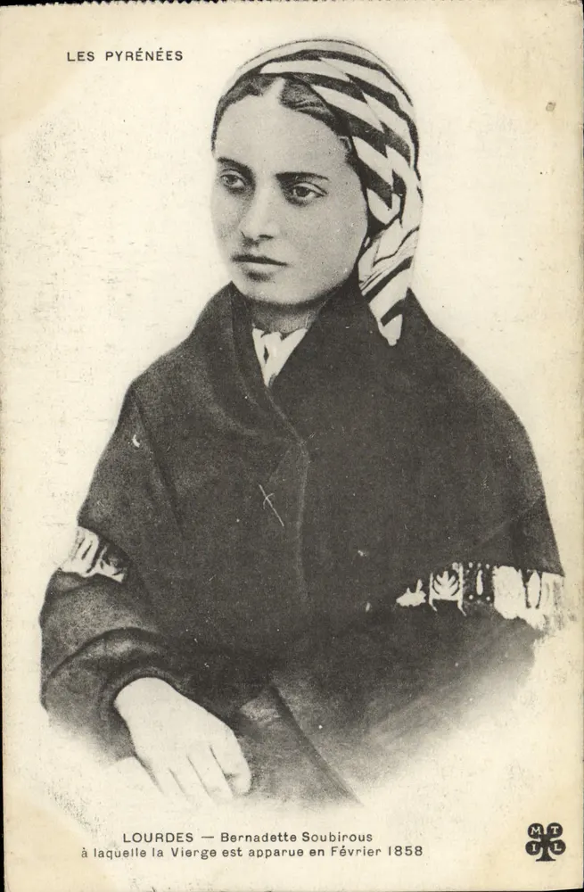 Lourdes — Bernadette Soubirous à quem a Virgem apareceu em Fevereiro de 1858 — MTIL - Frente