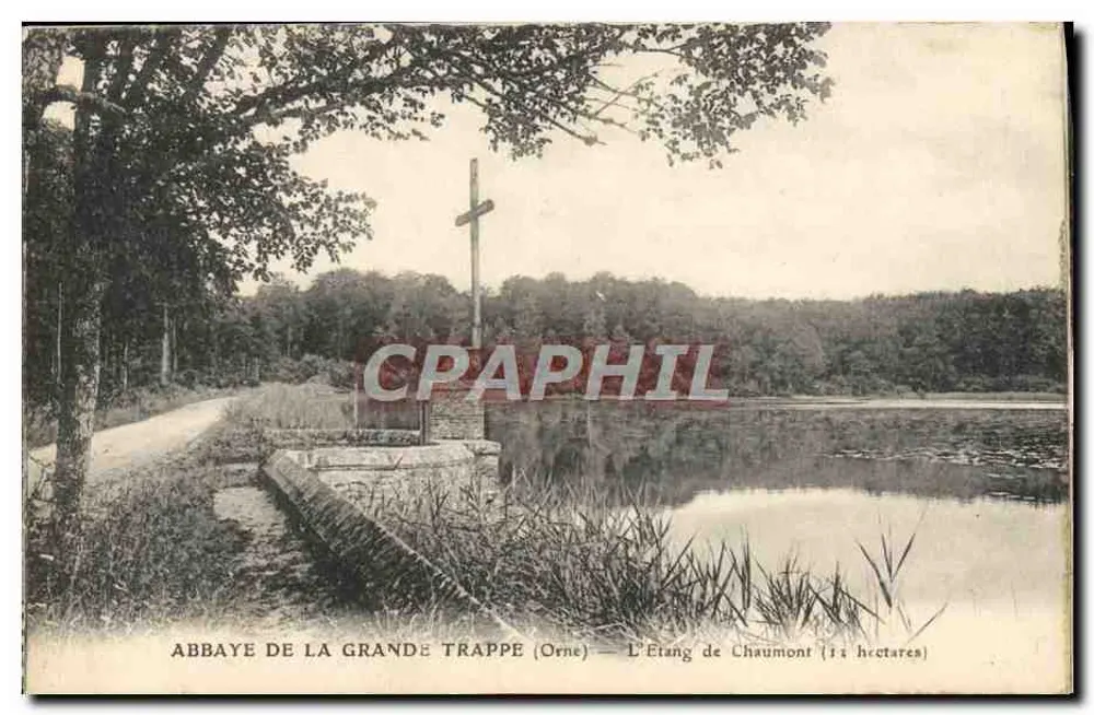 Abtei La Grande Trappe (Orne) — Der See Chaumont (15 Hektar) - Vorderseite