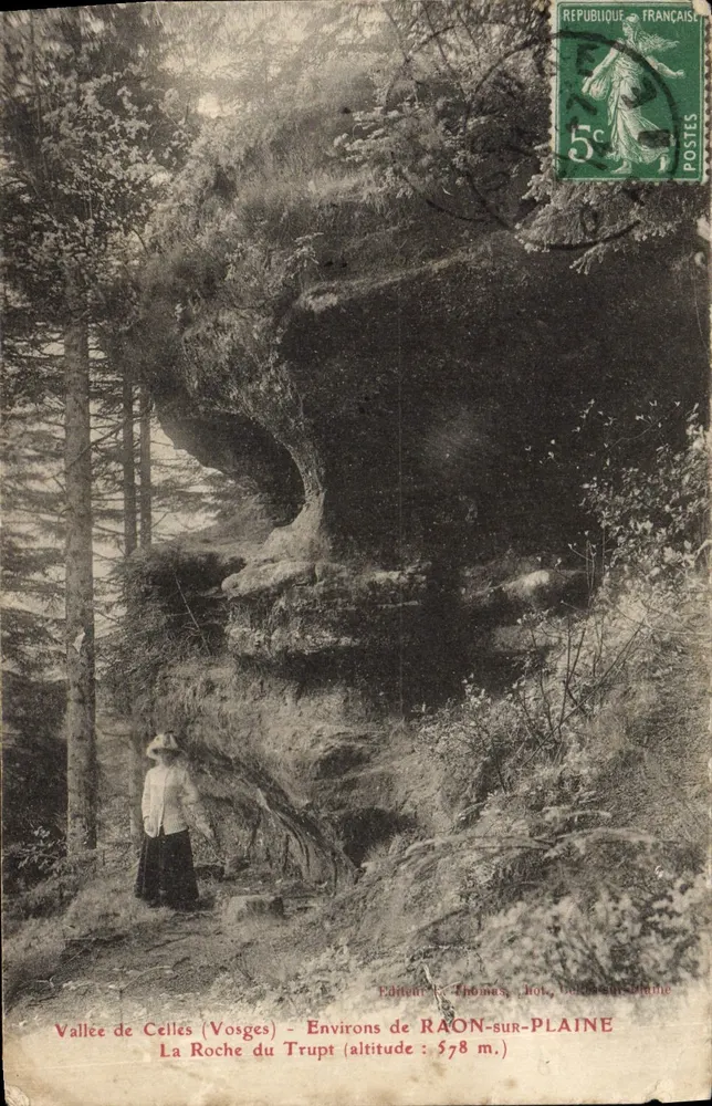 Tal von Celles (Vosges) - Umgebung von RAON-SUR-PLAINE - La Roche du Trupt (Höhe: 578 m.) - Verleger: Thomas, Jot, Bellegarde-Plaine - Vorderseite