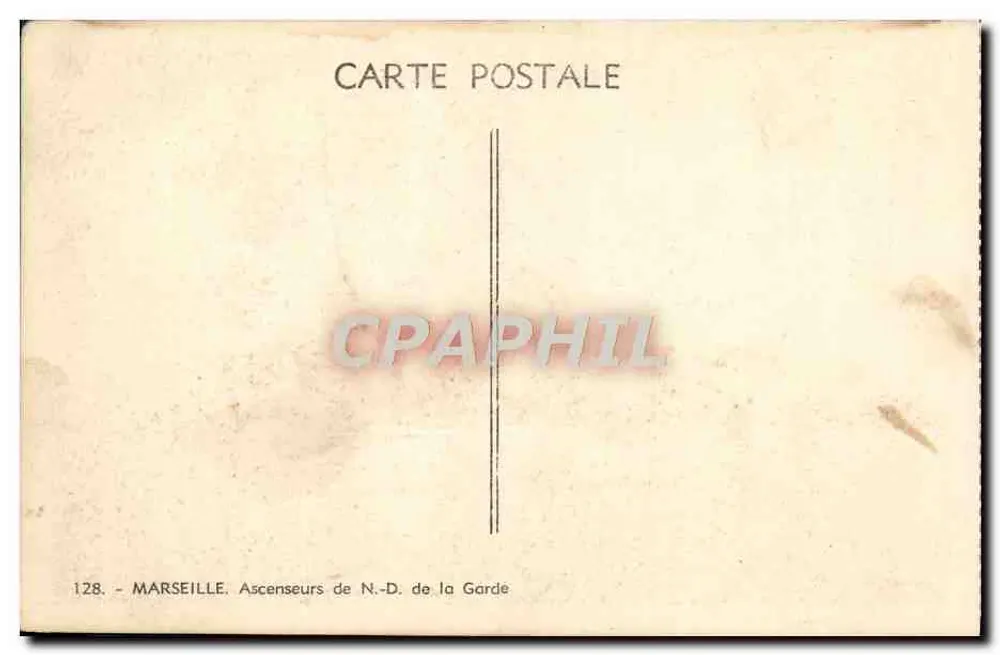 Marseille — Ascensores da Nossa Senhora da Guarda — 128 - Verso