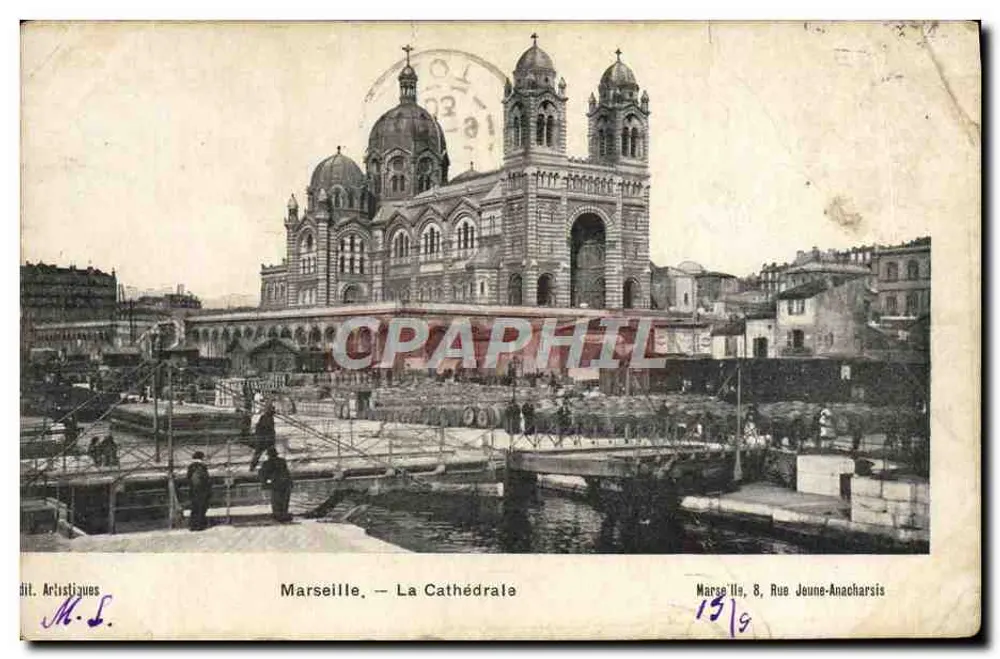 Marselha — A Catedral — dit. Artísticos, n° 8 Rue Jeune-Anacharsis - Frente