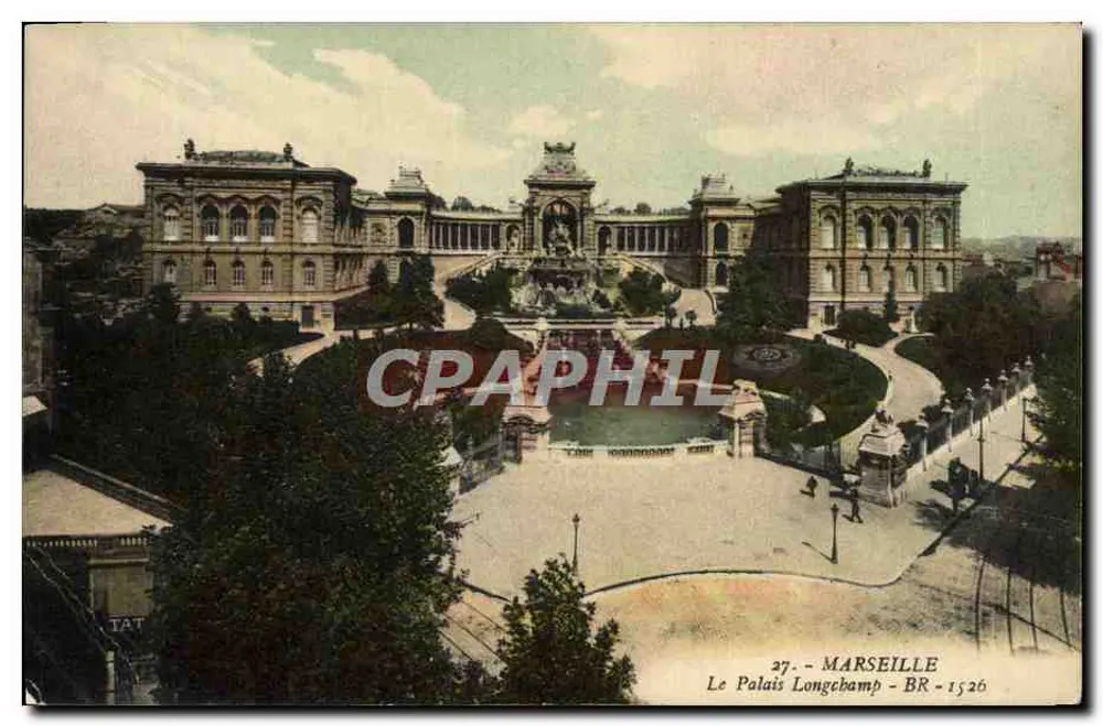 Marseille — Le Palais Longchamp — éditeur TAT, n° 27 - Frente