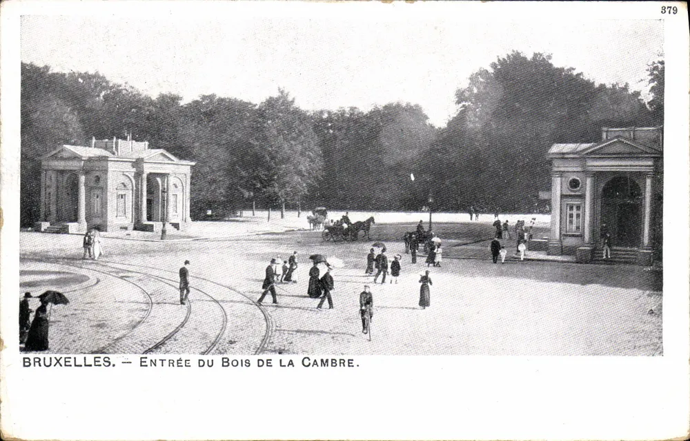 Brüssel — Eingang zum Bois de la Cambre — anonymer Verlag, n° 879 - Vorderseite