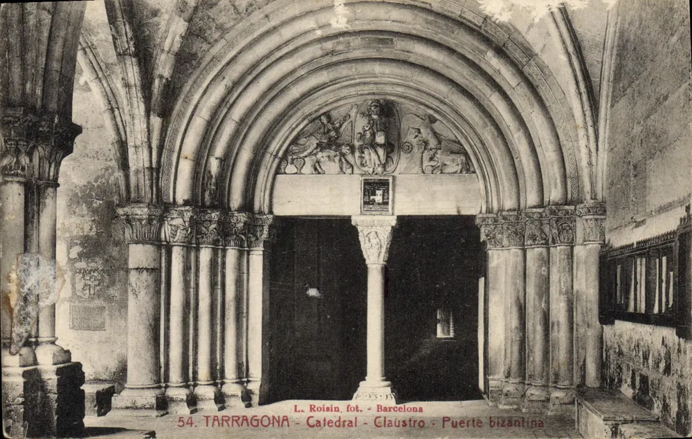 Tarragone - Cathédrale - Cloître - Porte byzantine — L. Roisein, fot. - Barcelona, n° 54 - Vorderseite
