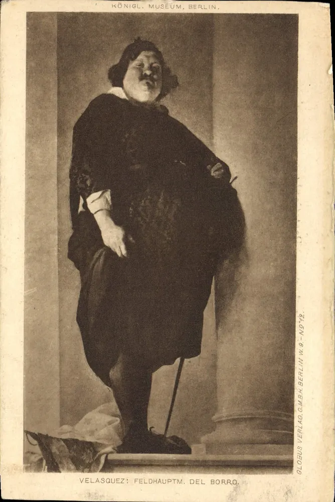 वेलाज़क्वेज़ का चित्र — फेल्डहॉउप्टमैन डेल बोरो — ग्लोबस वर्लाग, बर्लिन, संख्या 9-12 - आगे
