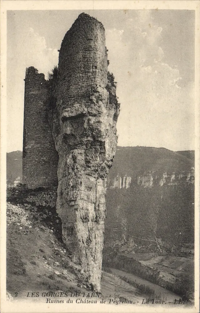Die Schluchten des Tarn — Ruinen des Schlosses Peyrelau — La Tour — Verlag L.E. n°2 - Vorderseite
