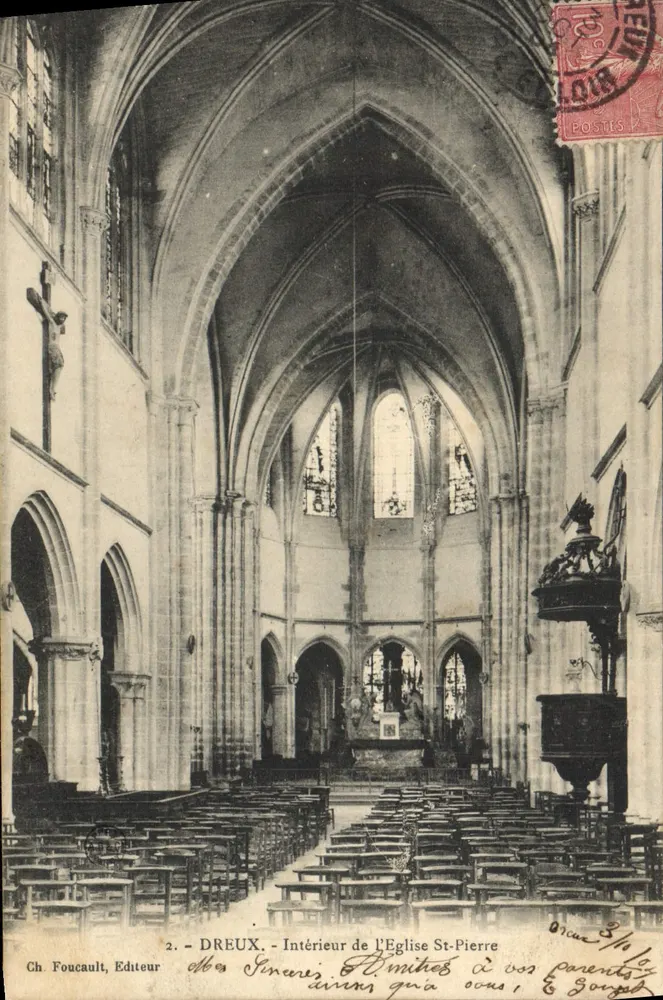Dreux — Interno della Chiesa di San Pietro — Ch. Foucault, Editore - Recto